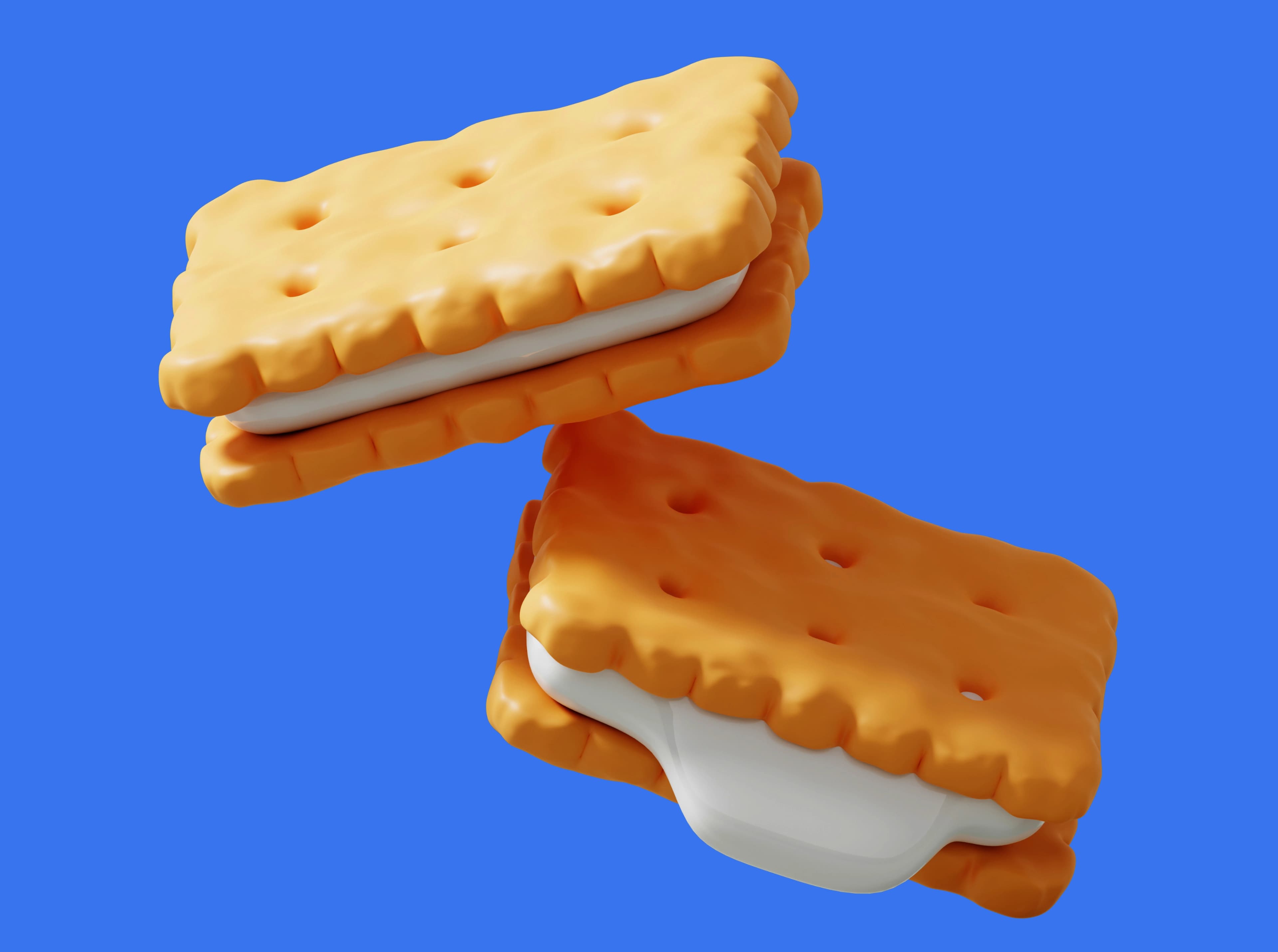 3d rendered biscuits